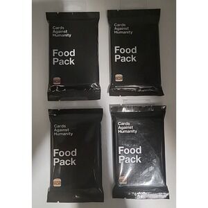 Lot of 4 Cards Against Humanity  30 Card Food Expansion Set Pack New & Sealed!